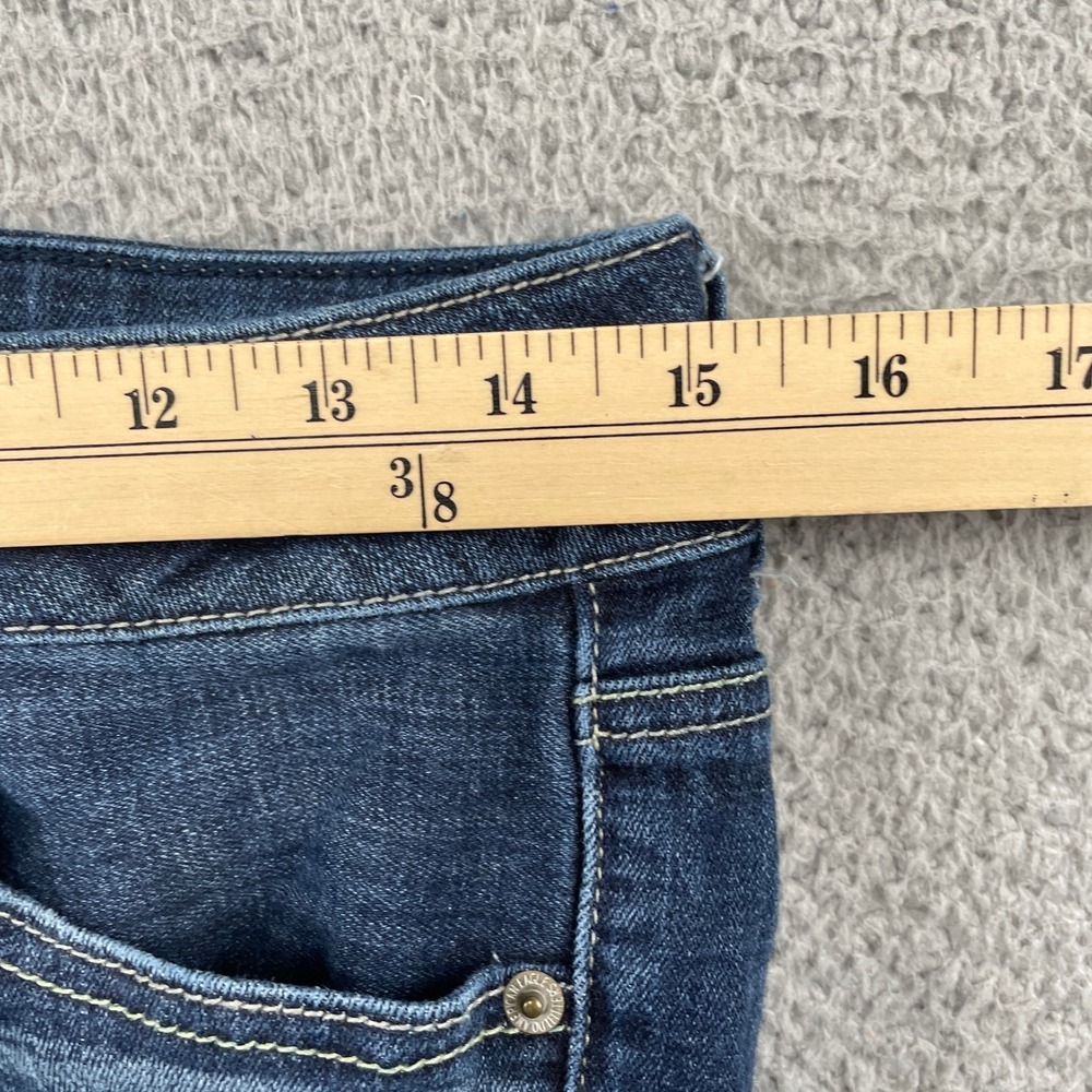 American Eagle Jeans Womens 8 Short Blue Artist Stretch Flare Mid Rise Denim - Picture 6 of 10